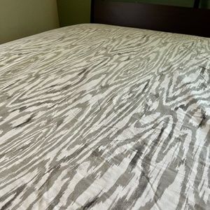 West Elm Wood Grain IKAT Duvet Cover - Queen